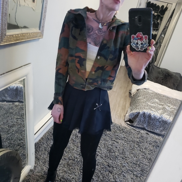 army print hooded jacket - Picture 4 of 6